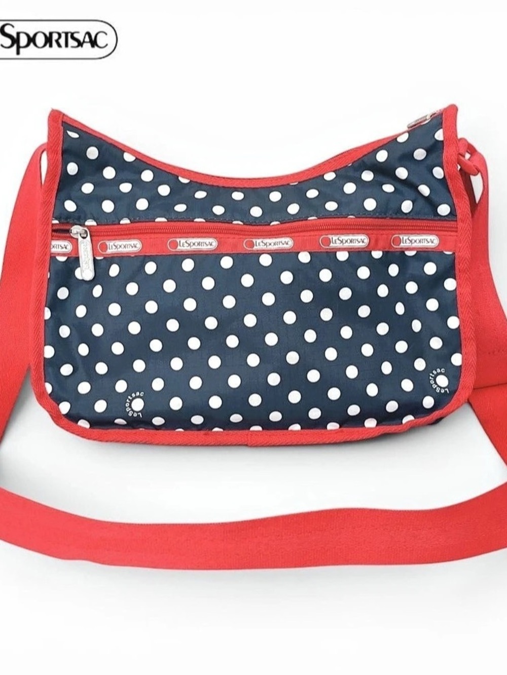 LeSportsac Classic Hobo Polka Dot Bag in Blue & Red